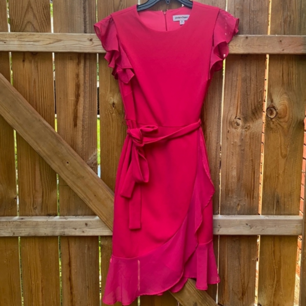 Elegant Pink Ruffle Dress